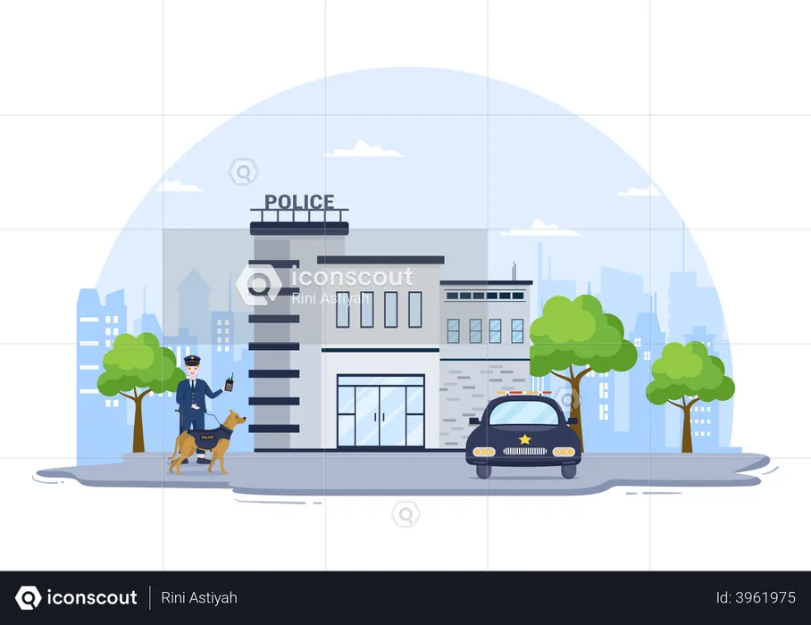 Police Headquarters  Illustration
