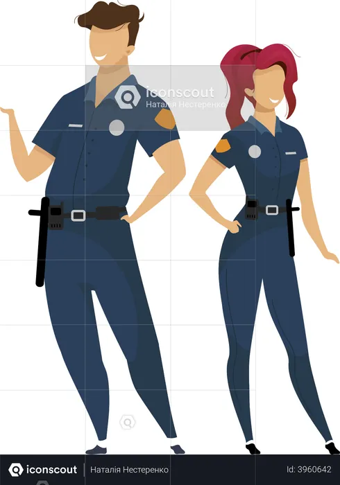 Police officers  Illustration