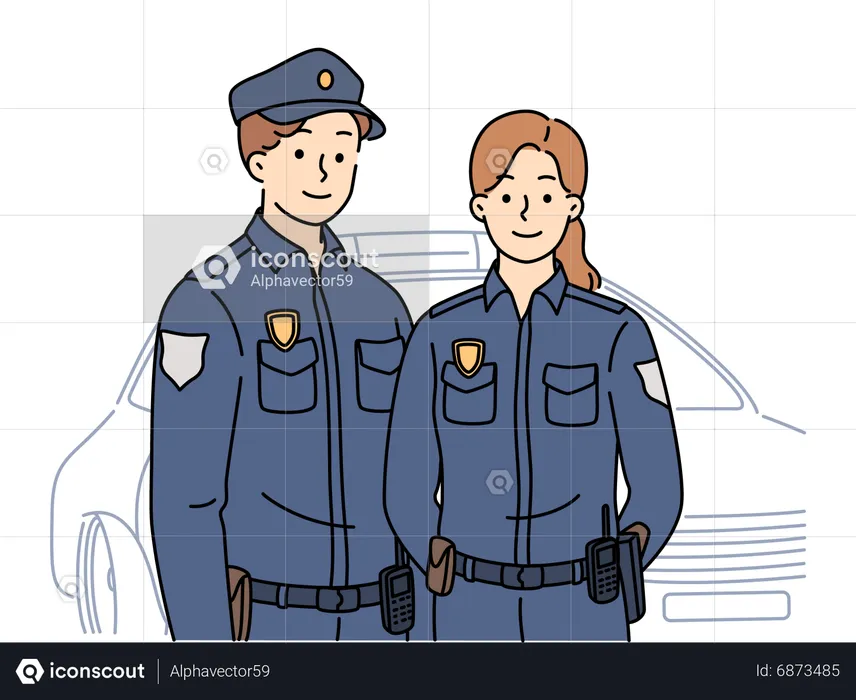 Police officers  Illustration