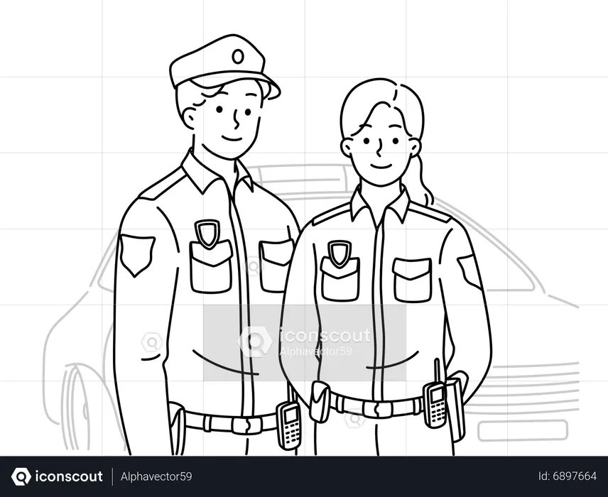 Police officers  Illustration