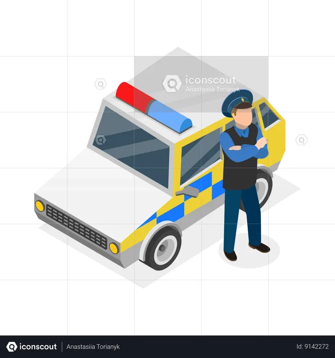 Police Patrol  Illustration