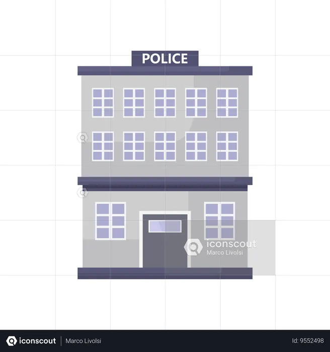 Police Station  Illustration