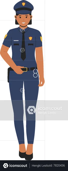 Police woman  Illustration