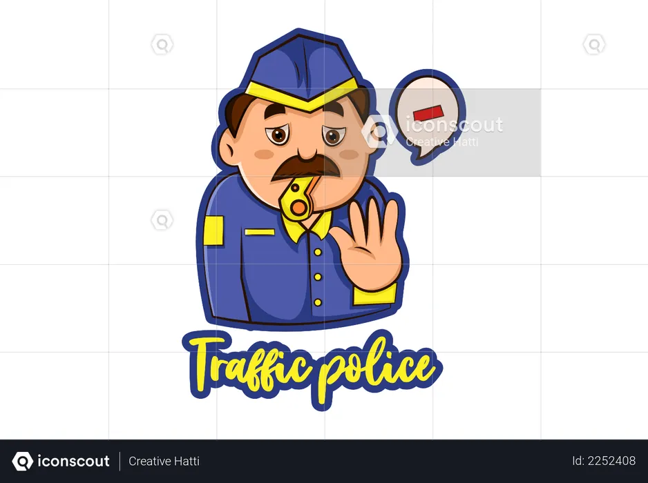 Policía de tráfico  Ilustración