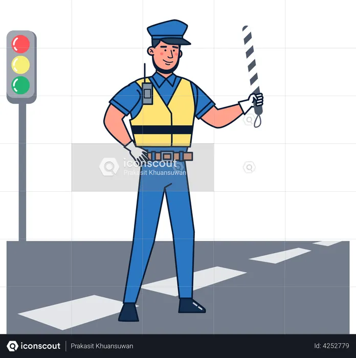 Policía de transito  Ilustración