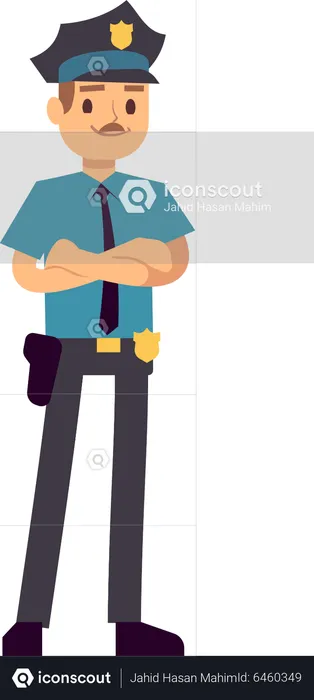 Policía masculino  Ilustración