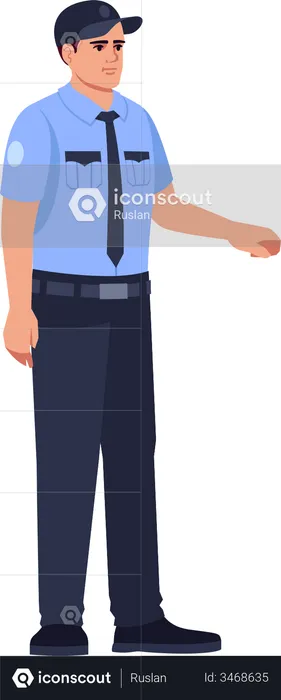 Policier en uniforme  Illustration