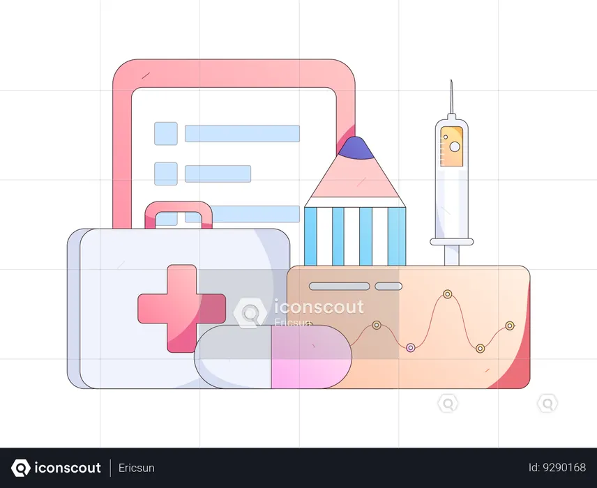 Política de cobertura médica  Ilustração