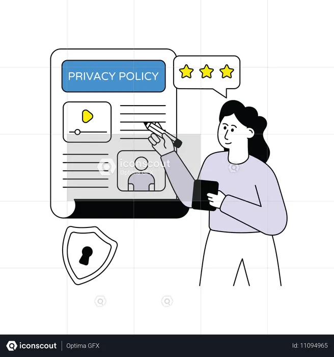 Política de privacidad de los videos  Ilustración