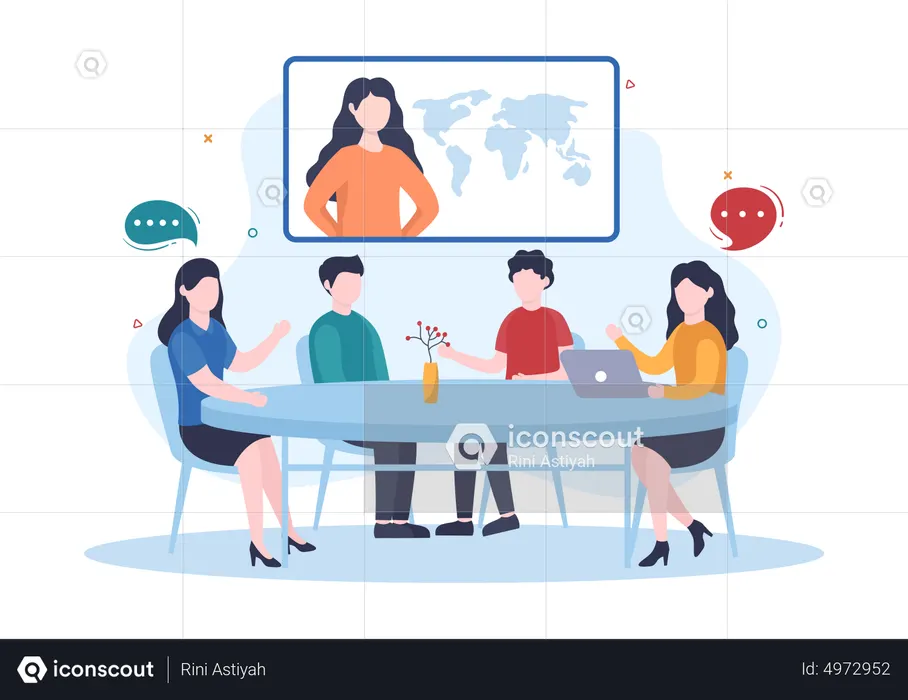 Politician doing discussion  Illustration