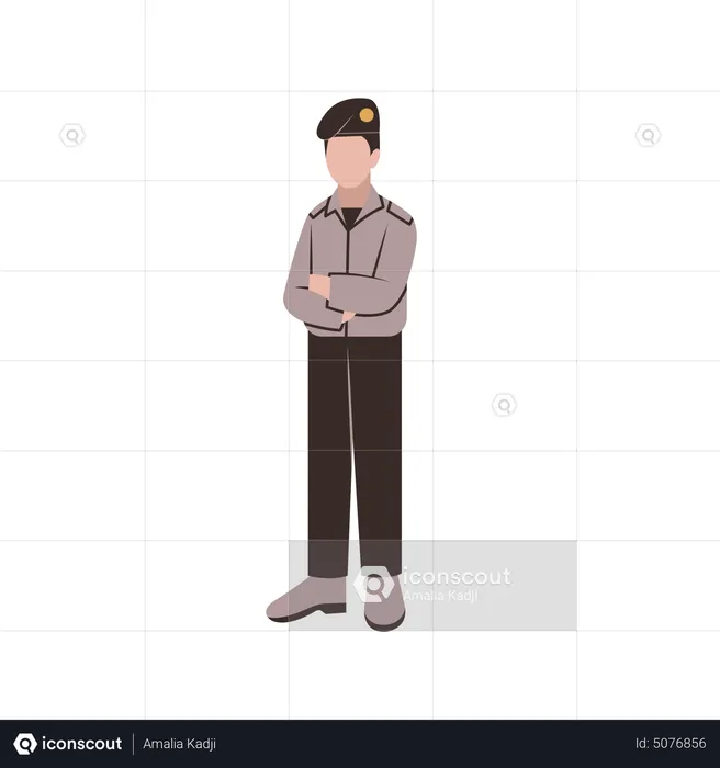 Polizist stehend  Illustration