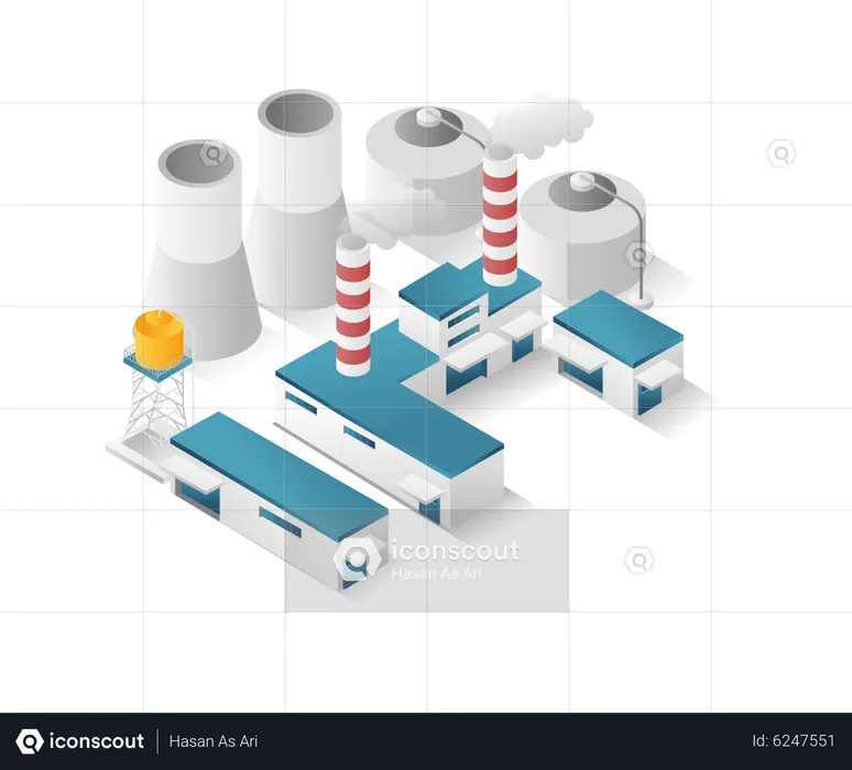 Poluição da indústria do gás  Ilustração