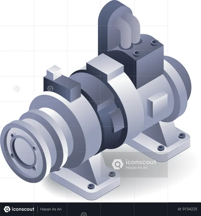 Machine à pompe à eau  Illustration