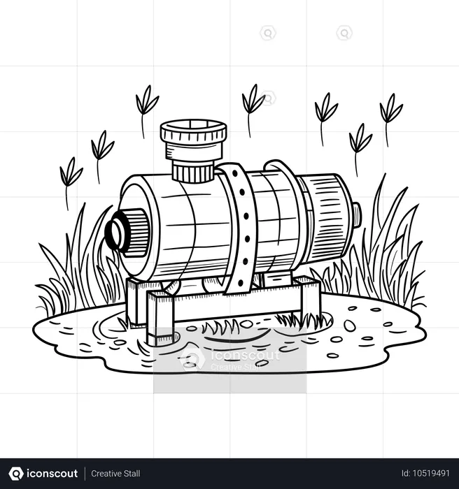 Pompe d'irrigation  Illustration