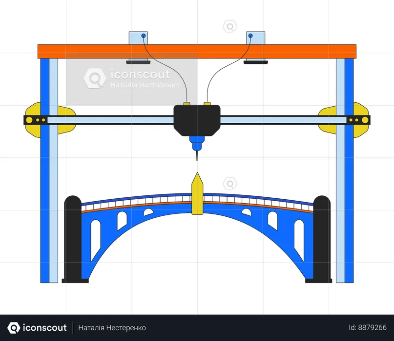 Pont imprimé en 3D  Illustration