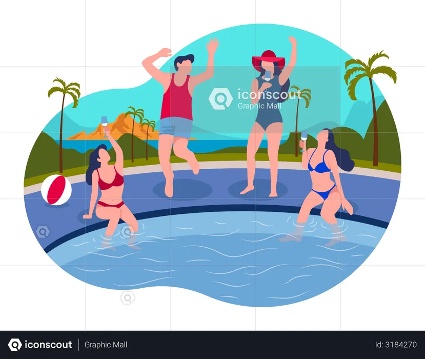 100,000 Pool party Vector Images