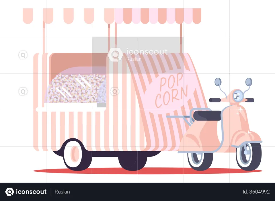 Pop Corn Truck  Illustration