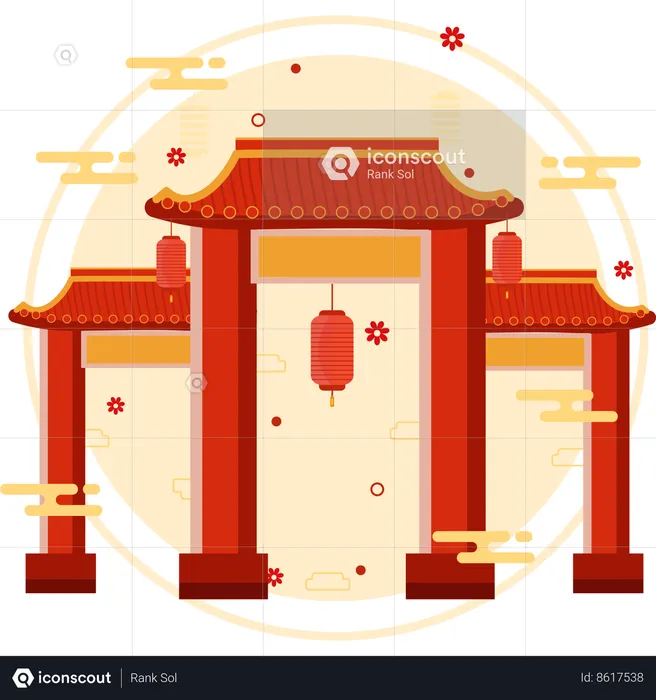 Porte chinoise  Illustration