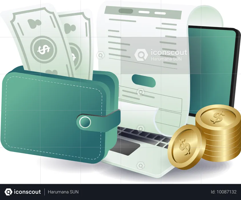 Portefeuille et rapport fiscal  Illustration