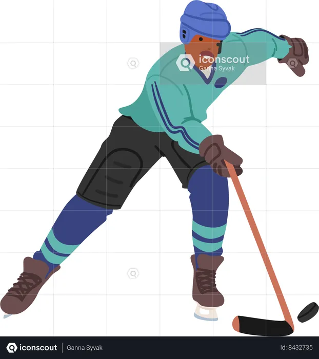 Portero de hockey  Ilustración