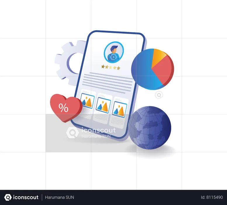 Portfolio Personal branding business analyst  Illustration