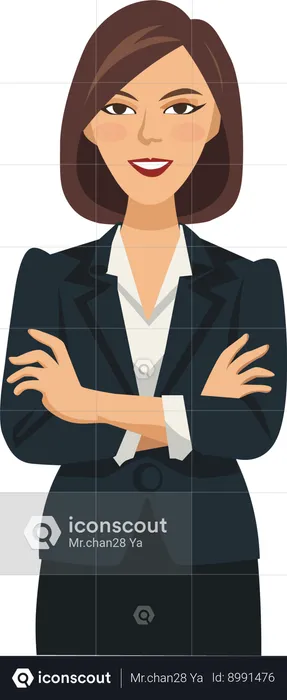 Portrait Of A Beautiful Business Woman Smiling Business Woman Standing