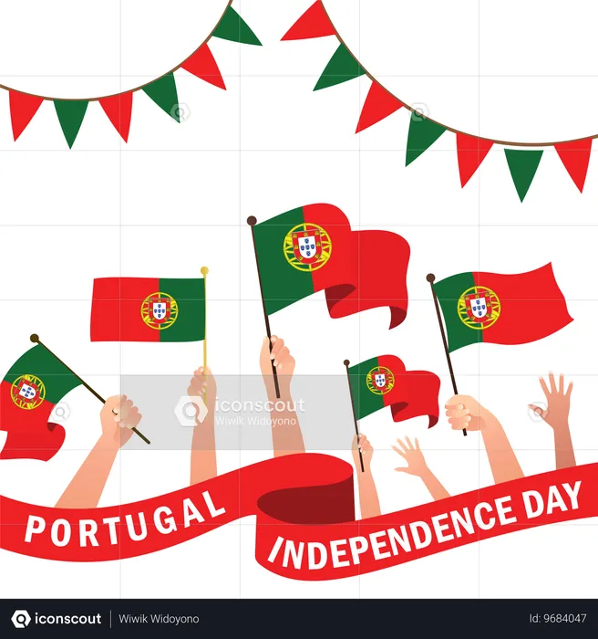 Fête de l'Indépendance du Portugal 1er décembre  Illustration