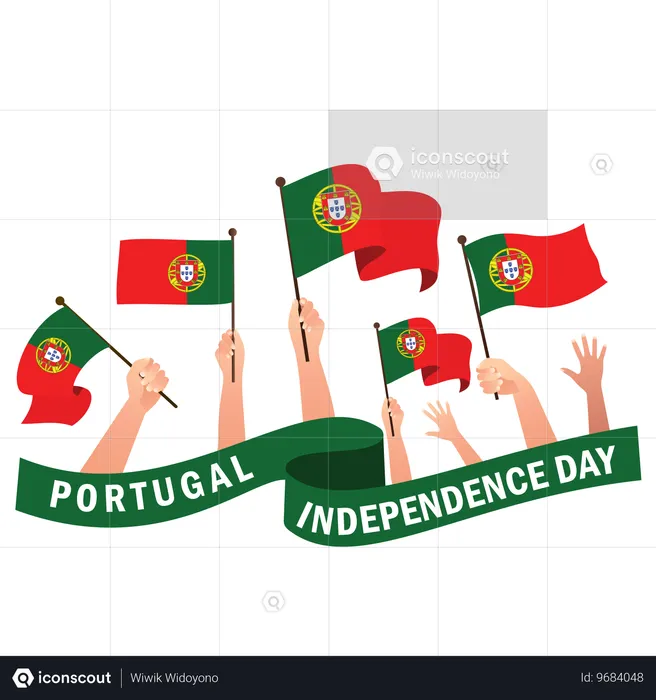 Portugal Independence Day 1st december  Illustration