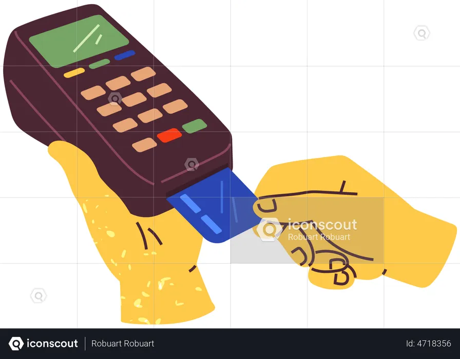 POS terminal for payment  Illustration