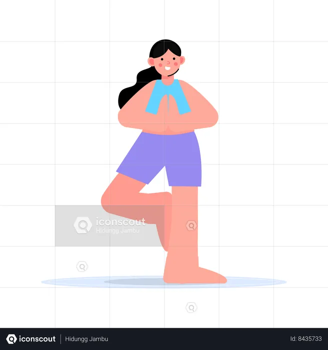 Pose de yoga  Illustration