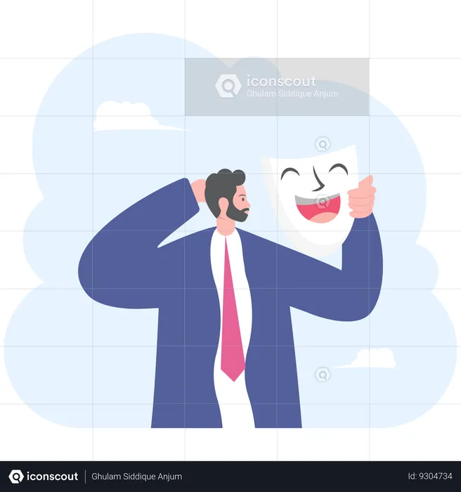 Positive businessman  Illustration
