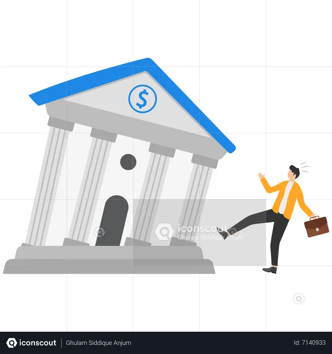 Potential bank failure  Illustration