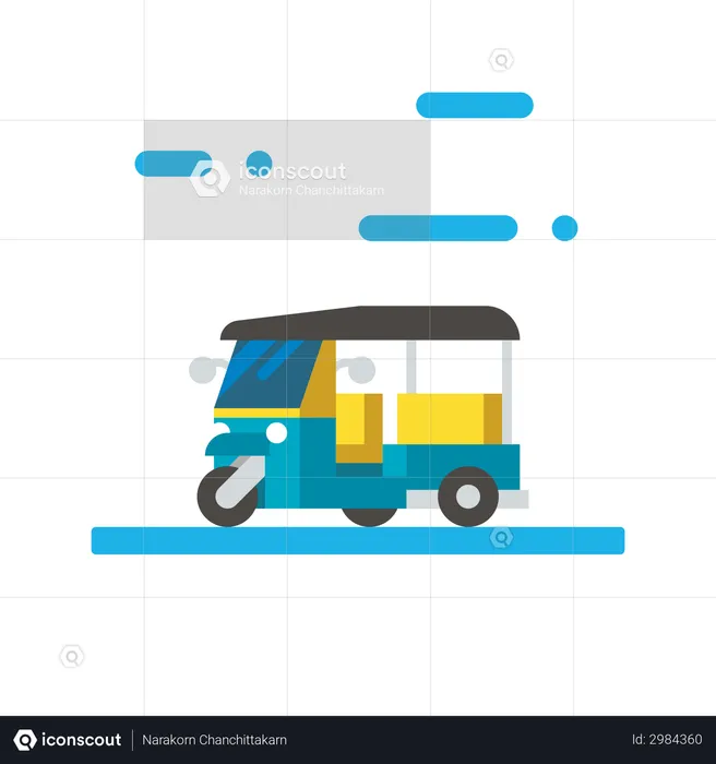 Pousse-pousse automatique  Illustration