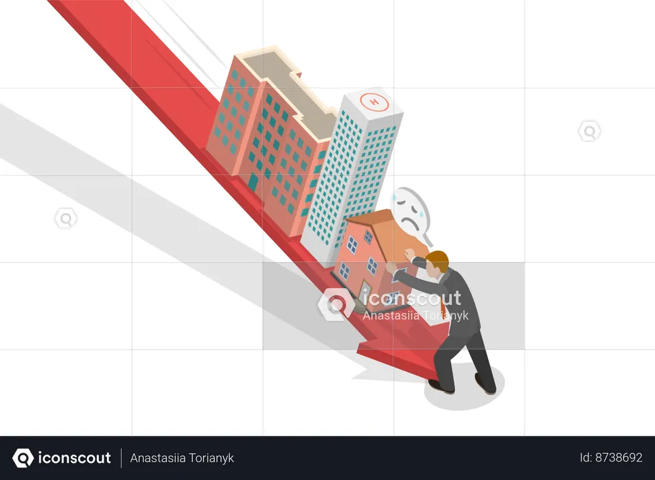 Los precios de la vivienda caen  Ilustración