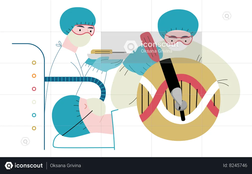 Precise genetic modifications at the molecular level  Illustration