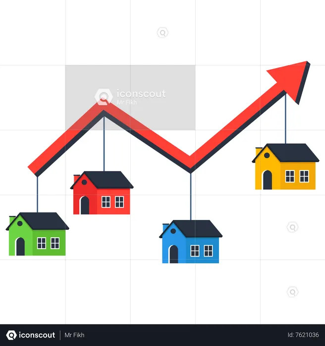 Preço da habitação subindo  Ilustração