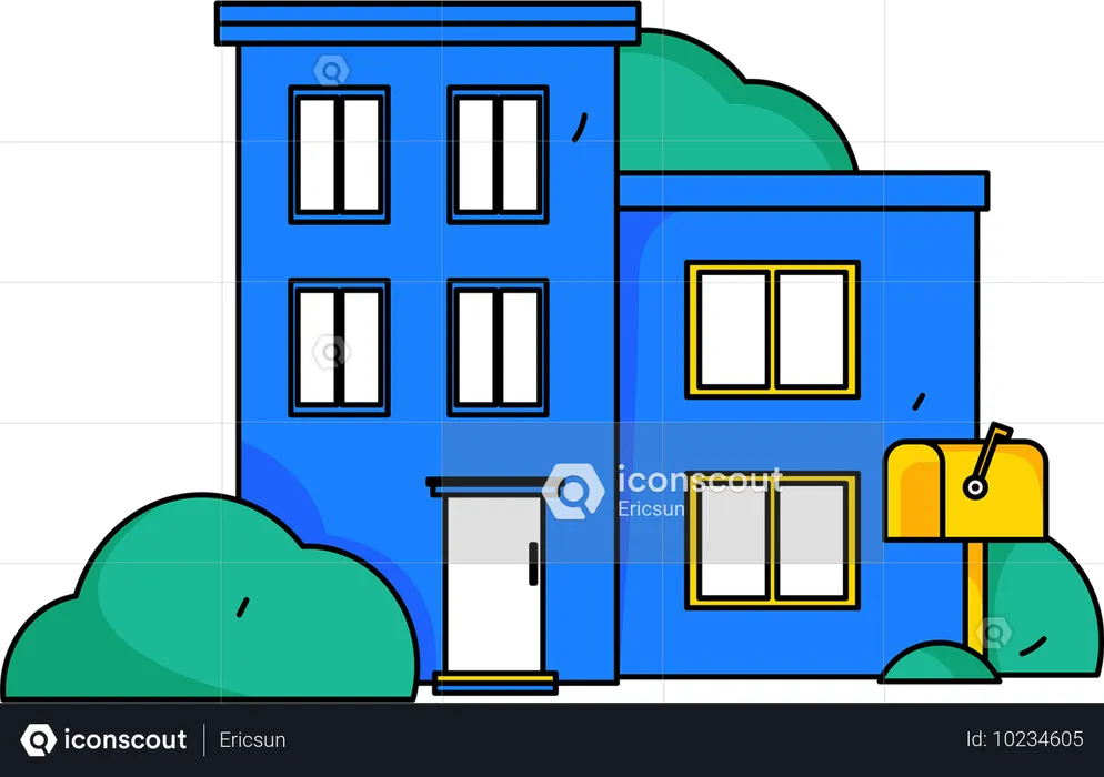 Prédios de apartamentos  Ilustração