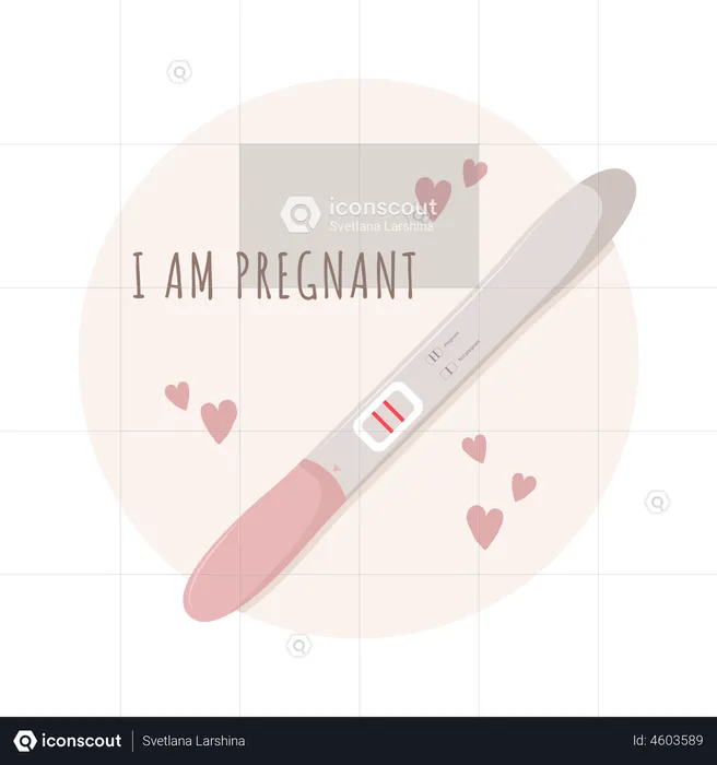 Pregnancy test strip  Illustration