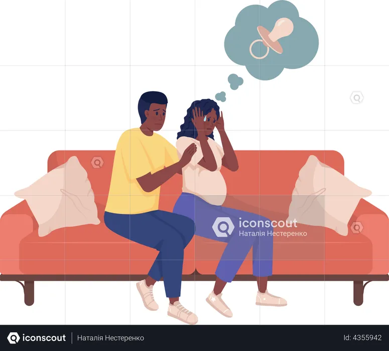 Pregnancy worry episode  Illustration