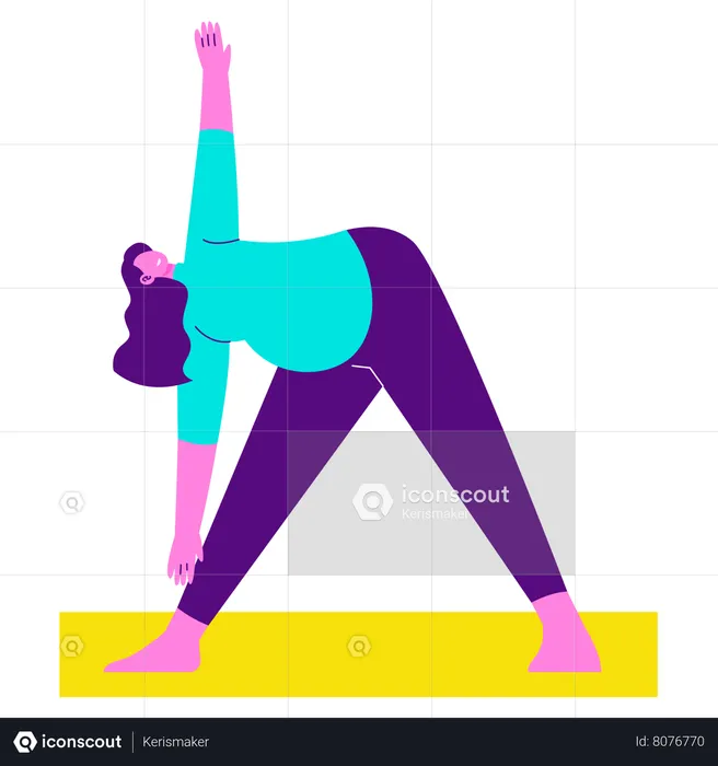 Pregnancy Yoga Pose  Illustration