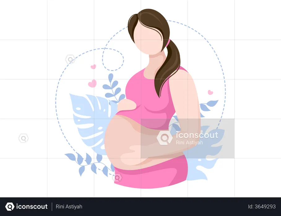 Pregnant Lady  Illustration
