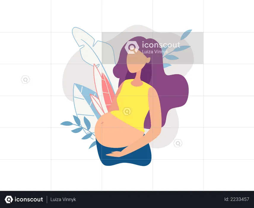 Pregnant lady  Illustration