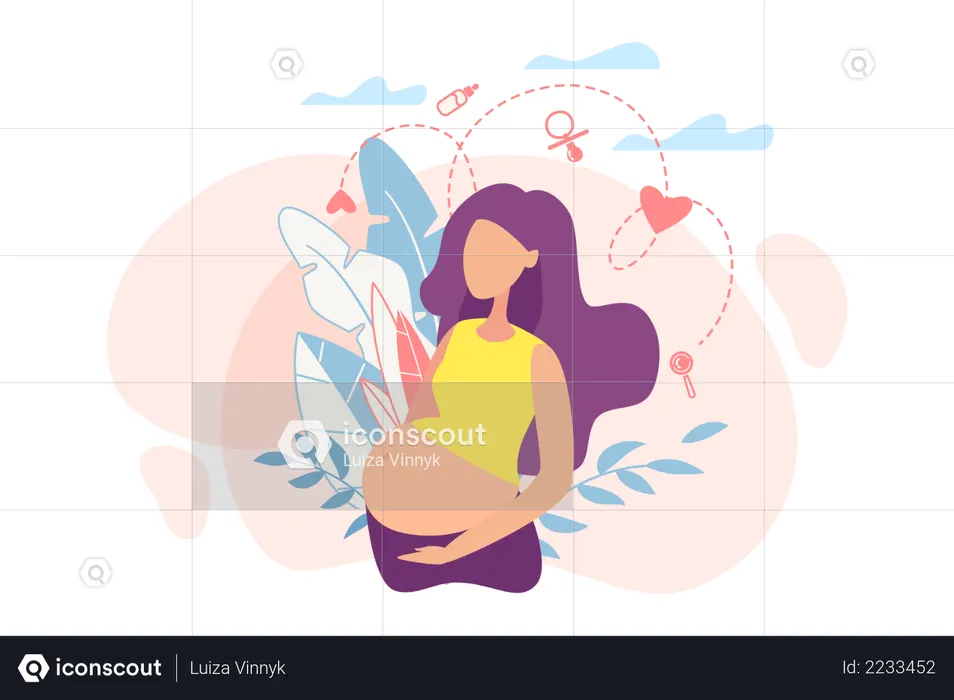 Pregnant lady  Illustration