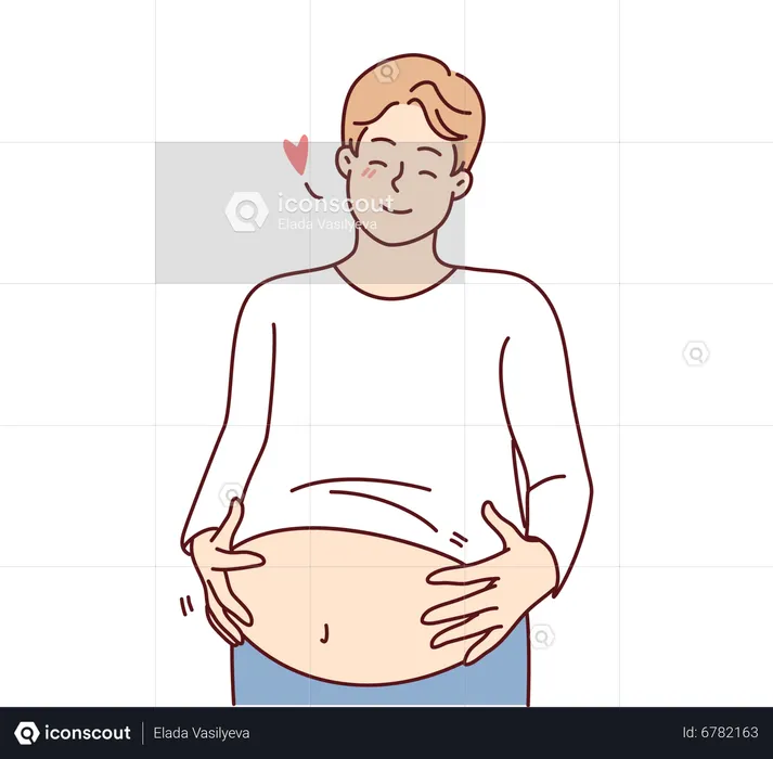 Pregnant male  Illustration