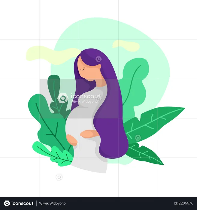 Pregnant woman  Illustration