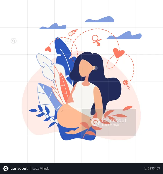 Pregnant women  Illustration