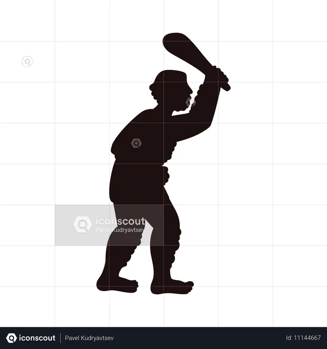 Prehistoric man with club  Illustration