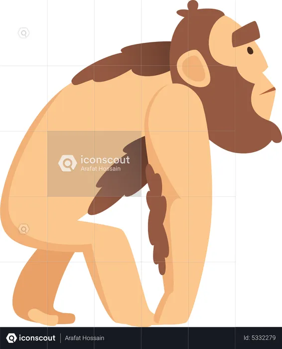 Prehistoric person  Illustration