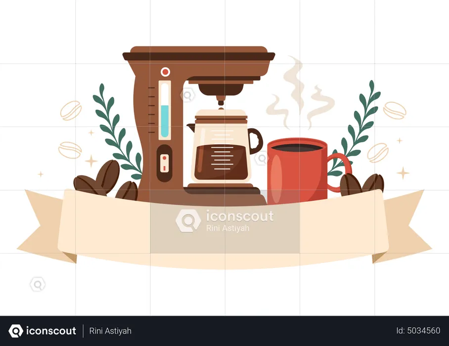 Premium coffee machine  Illustration