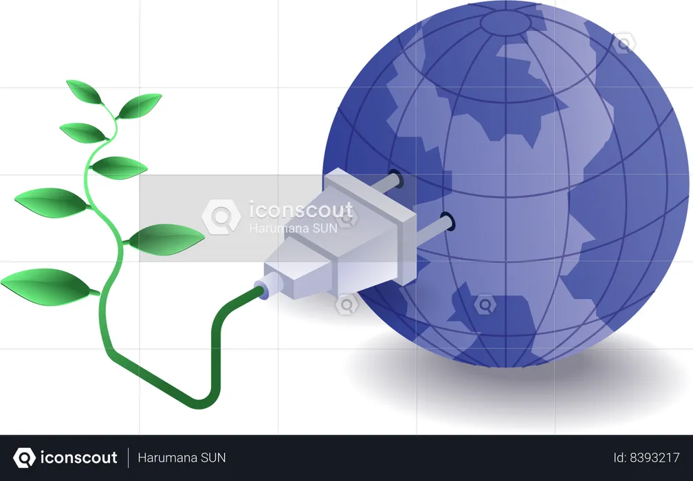 Prendre l’énergie électrique du monde naturel  Illustration